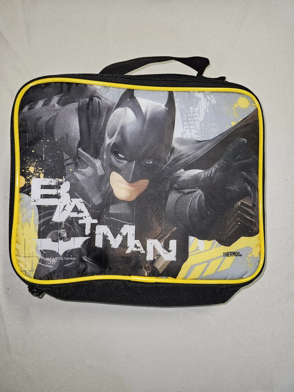 Thermos Batman Dark Knight Rises Soft Insulated Lunch Box Bag Boys NWOT Black